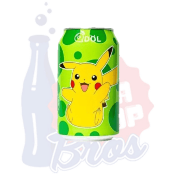 Qdol Pokemon Pikachu Sparkling Drink Lime (China 330ml Can) - Soda Pop BrosSoda