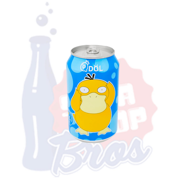 Qdol Pokemon Psyduck Sparkling Drink Blue Citrus (China 330ml Can) - Soda Pop BrosSoda