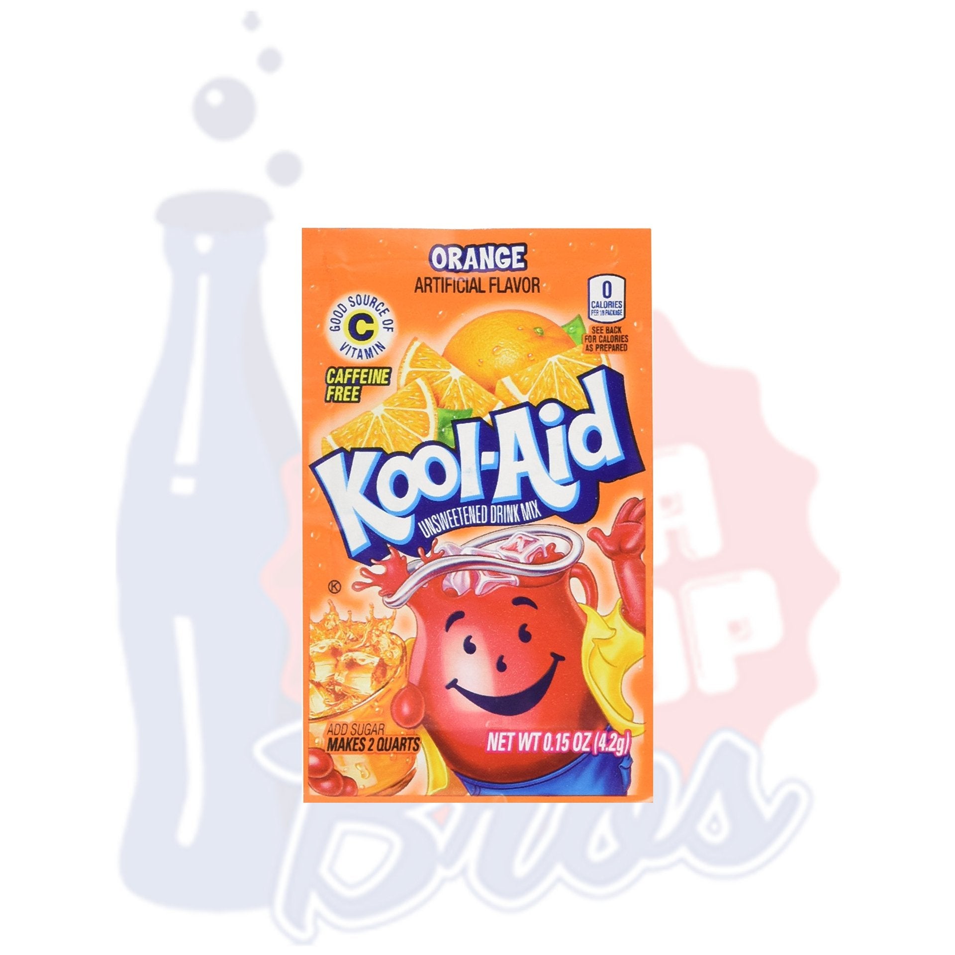 thumbnail image 2 of Kool Aid Orange Flavor Drink Mix – 20 Packets, Gluten Free, Caffeine Free – Exp 4/2026 2 of 4