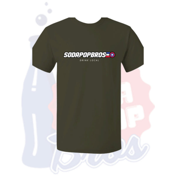 Soda Pop Bros "Drink Local G.I.Joe Inspired T-Shirt - Soda Pop BrosSoda Pop Bros Merch