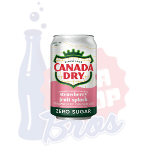 Canada Dry Strawberry Fruit Splash Zero Sugar Ginger Ale 355ml (Can) - Soda Pop BrosSoda