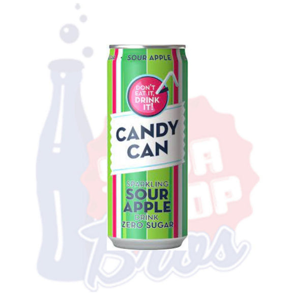 Candy Can Sparkling Sour Apple Zero Sugar (330ml Can) - Soda Pop BrosSoda