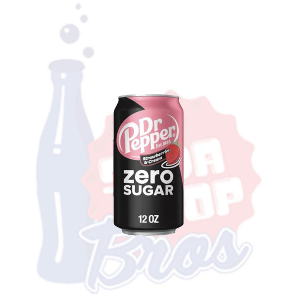 Dr Pepper Strawberries and Cream Zero (Can) Soda Pop Bros Soda